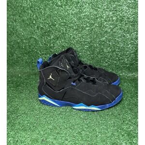 Nike Air Jordan Kids Youth Size 1.5Y True Flight Black Walking Shoes Sneakers